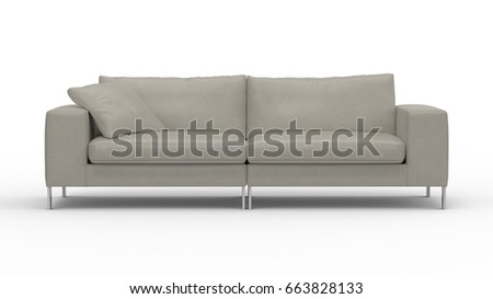 Sofa Front View 3 D Rendering Icon Stock Illustration 663828133 ... Sofa Front View 3 D Rendering Icon Stock Illustration 663828133 ...