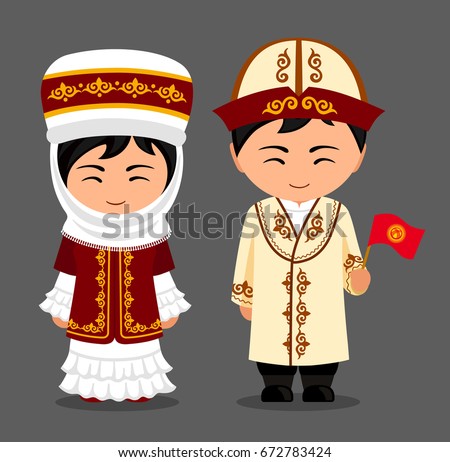 Turks National Dress Flag Man Woman Stock Vector 496071214 - Shutterstock