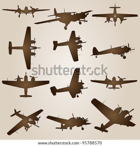 Old Plane Silhouette Stock Photos, Images, & Pictures | Shutterstock