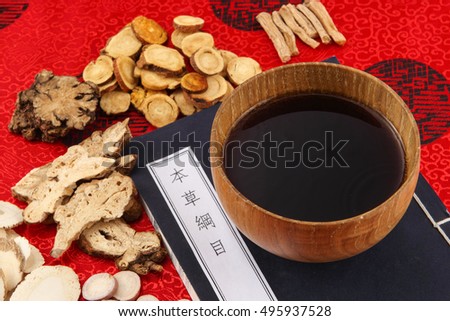 Chinese herbal medicine decoction.