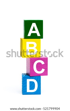 Worksheet A B C D In Vertical Letter abcd stock images royalty free vectors shutterstock wooden toy cubes with letters abcd