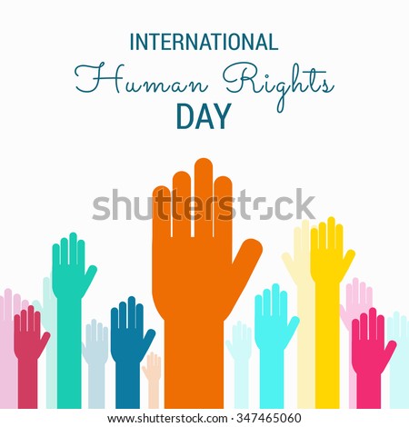 Vector illustration of Human Rights Day background.