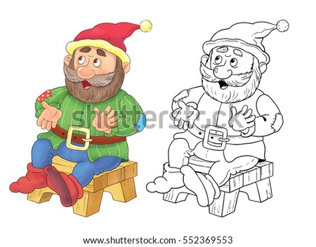 The Snow White And Seven Dwarfs Fairy Tale Coloring Book Page
