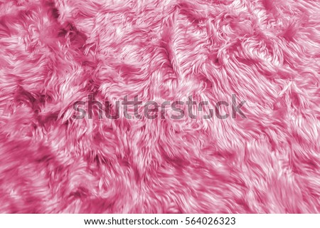 Pink furry rug