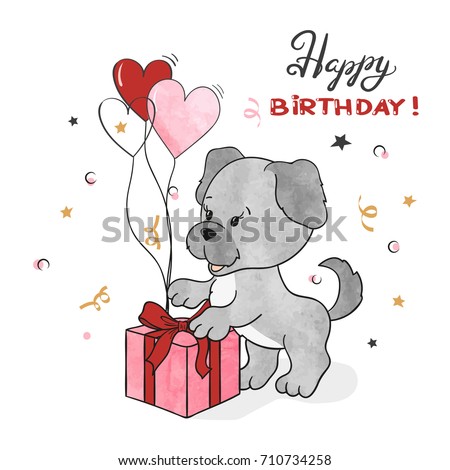 Coloring Page Outline Cute Puppy Cartoon Stock Vector 551435494
