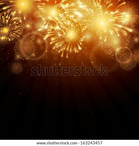 Vector Illustration of Fireworks