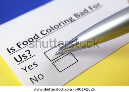 Food Coloring Bad Yes Stock Photo (Royalty Free) 548142826 ... Food Coloring Bad Yes Stock Photo (Royalty Free) 548142826 ...