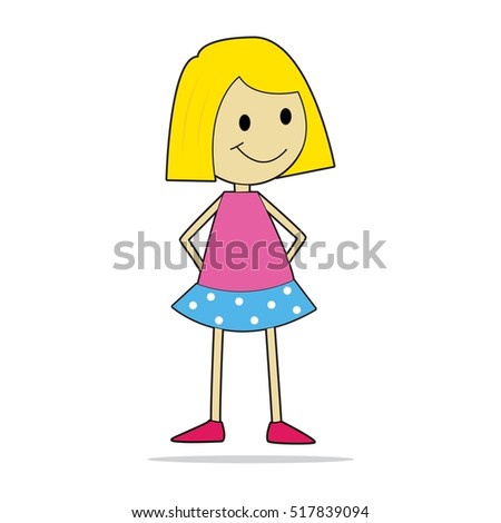 Young Girl Brushing Her Long Hair Stock Vector 61796080 - Shutterstock