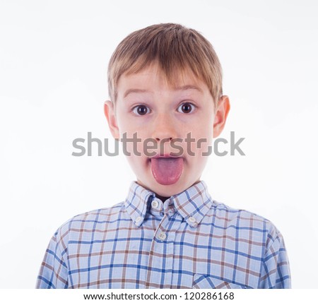 Portrait Happy Joyful Laughing Beautiful Little Stock Photo 126071342 ...