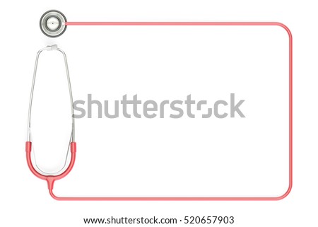 Stethoscope Frame 3d Rendering Isolated On Stock Illustration 520657903 ...