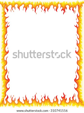 Fire Border Stock Vector 310741556 - Shutterstock