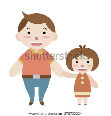 Family Two Daughter Stock Vector 79873933 - Shutterstock