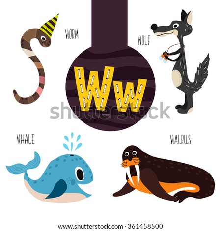 fun animal letters alphabet development learning stock illustration animals with letter x