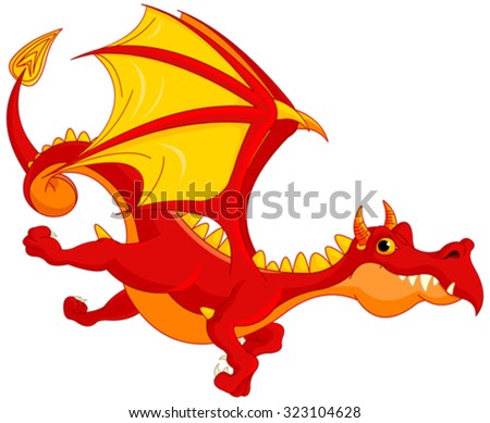 Illustration Cute Cartoon Baby Dragon Pointing Stock Vector 64084735 ...