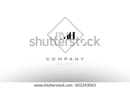 Download Bmh B M H Retro Vintage Stock Vector 602243063 - Shutterstock