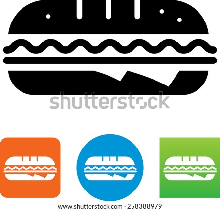 Sub Sandwich Icon Stock Vector (Royalty Free) 258388979 - Shutterstock