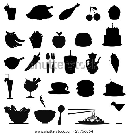  Food Silhouette Stock Images Royalty Free Images 