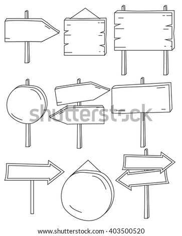 Arrow Signs Vector Drawing Stock Vector 108522392 - Shutterstock