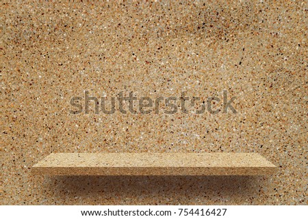Sandy Rock Concrete Wall With Product Display Shelf Sandy Rock Concrete Wall With Product Display Shelf
