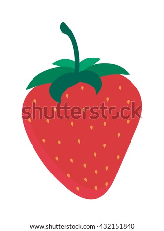 Beautiful red strawberry vector illustration