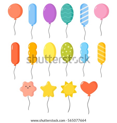 Balloons vector set.