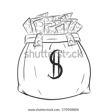 Money Bag Vector On White Backgroundmoney Stock Vector 570908806