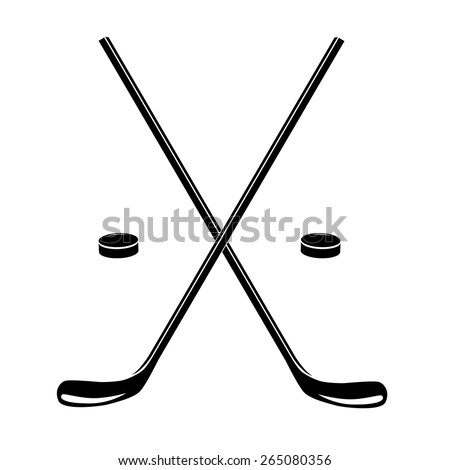 Vector Illustration Hockey Stick Puck Logo Stock Vector 265080356 ...