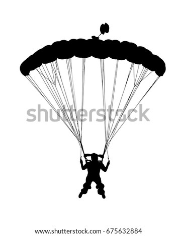 Paragliding Motor Silhouette Vector Illustration Stock Vector 364081682 ...