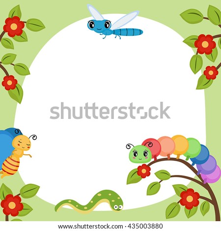 Tag Bee Ladybug Flowers Stock Vector 86892142 - Shutterstock