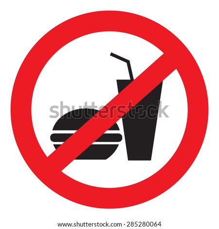 No Food Drink Sign Stock Illustration 75075691 - Shutterstock