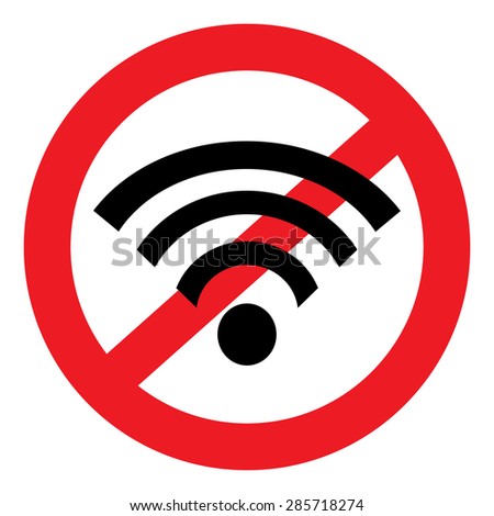 No Wifi Sign Stock Vector 214152277 - Shutterstock