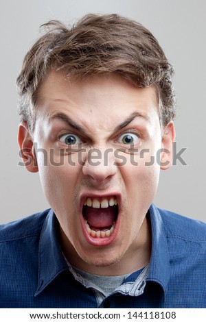 Portrait Ugly Angry Screaming Man Stock Photo 76543705 - Shutterstock