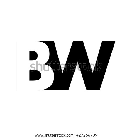 Bw Logo Vector Graphic Branding Letter Stock Vector 427266709 ...