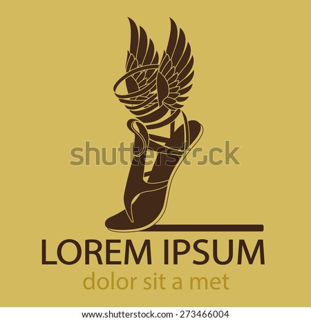 Logo Of The Company. Trade Symbol. Symbol Of Success. A Vector Graphic. Image Sandals. Winged Sandals. Hermes Sandals. Sandals Of Hermes. Logo Template. Trade And Business. Hermes Sandals Mythology.