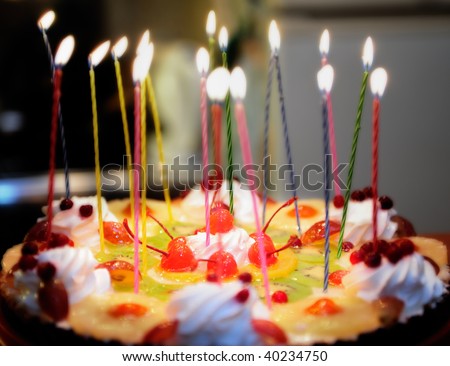 Happy Birthday Blondeactionman. Stock-photo-a-birthday-cake-with-lighted-candles-40234750