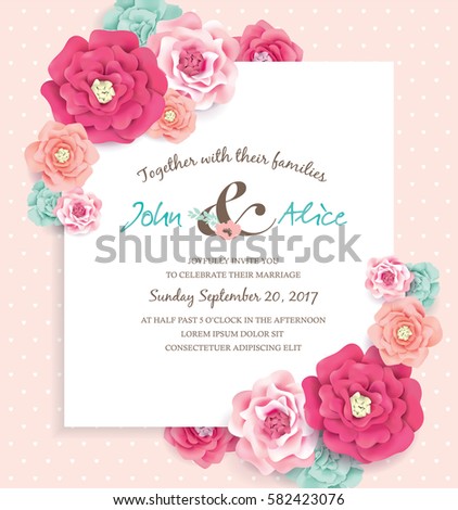 Save Date Design Template Beautiful Blossom Stock Vector 