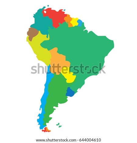 Map South America Colored Vector Illustration Stock Vector 19605157 ...