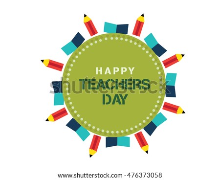 Stylish text for Happy Teacher's Day Vector illustration