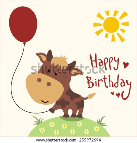  Birthday  Cow  Stock Images  Royalty Free Images  Vectors 