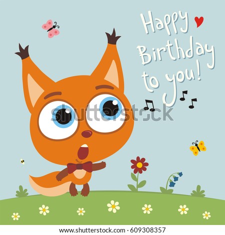 Happy Birthday Squirrel Stock Images, Royalty-Free Images & Vectors ...