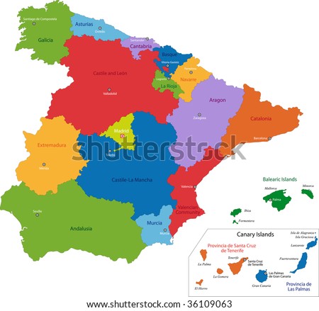 Colorful Brazil Political Map Clearly Labeled Stock Vector ...