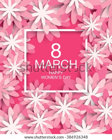 8 March International Women's Day. Greeting card