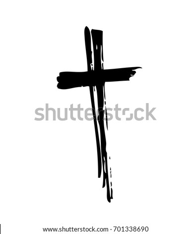 Hand Drawn Black Grunge Cross Icon Stock Vector 394664503 - Shutterstock