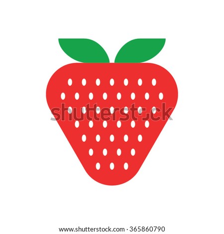 Strawberry isolated vector icon. Strawberry berri isolated. Strawberry logo. Strawberry juice, jam, branding.