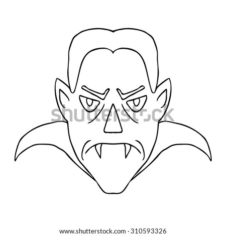 Funny Vampire Character Hand Drawn Vector Stock Vector 310593326 ...