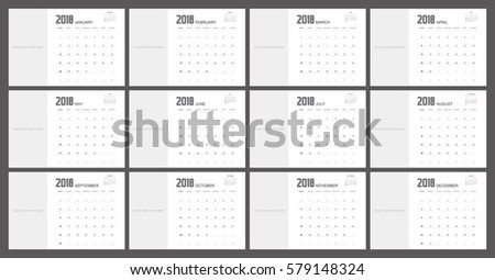 2018 Calendar Planner Design.