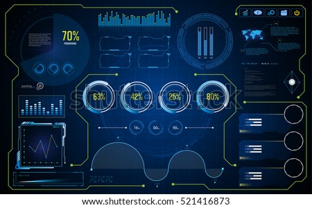 Abstract Hud Ui Gui Future Futuristic Stock Vector 521416873 - Shutterstock