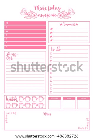 cute contact list template