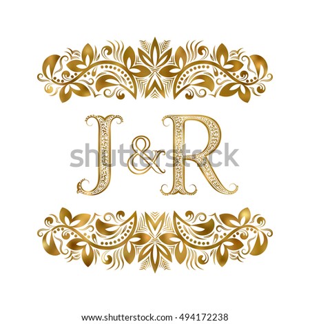 Arabic vintage letter j