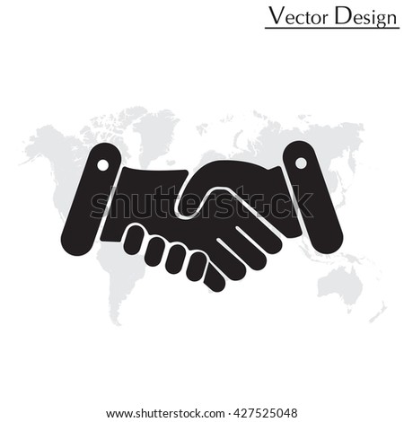 Vector Black White Handshake Icon Stock Vector 225501919 - Shutterstock